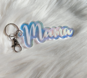 Iridescent Mama Keychain